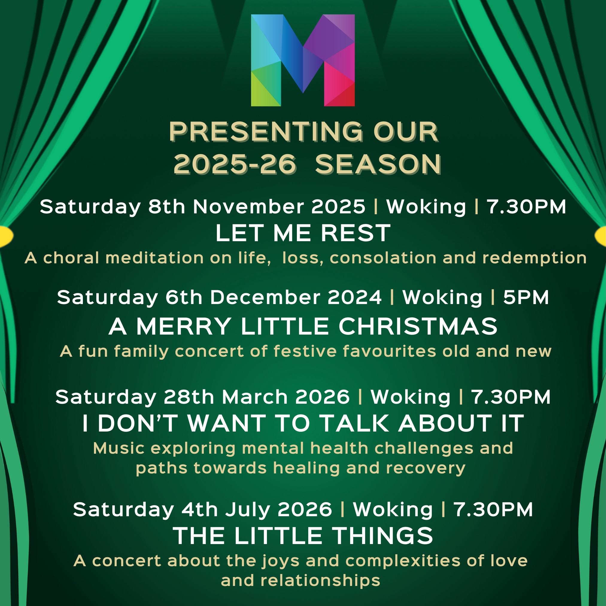 Mosaic concert dates for your diary