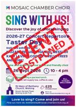 Sing with us - Taster day - Event Postponed 